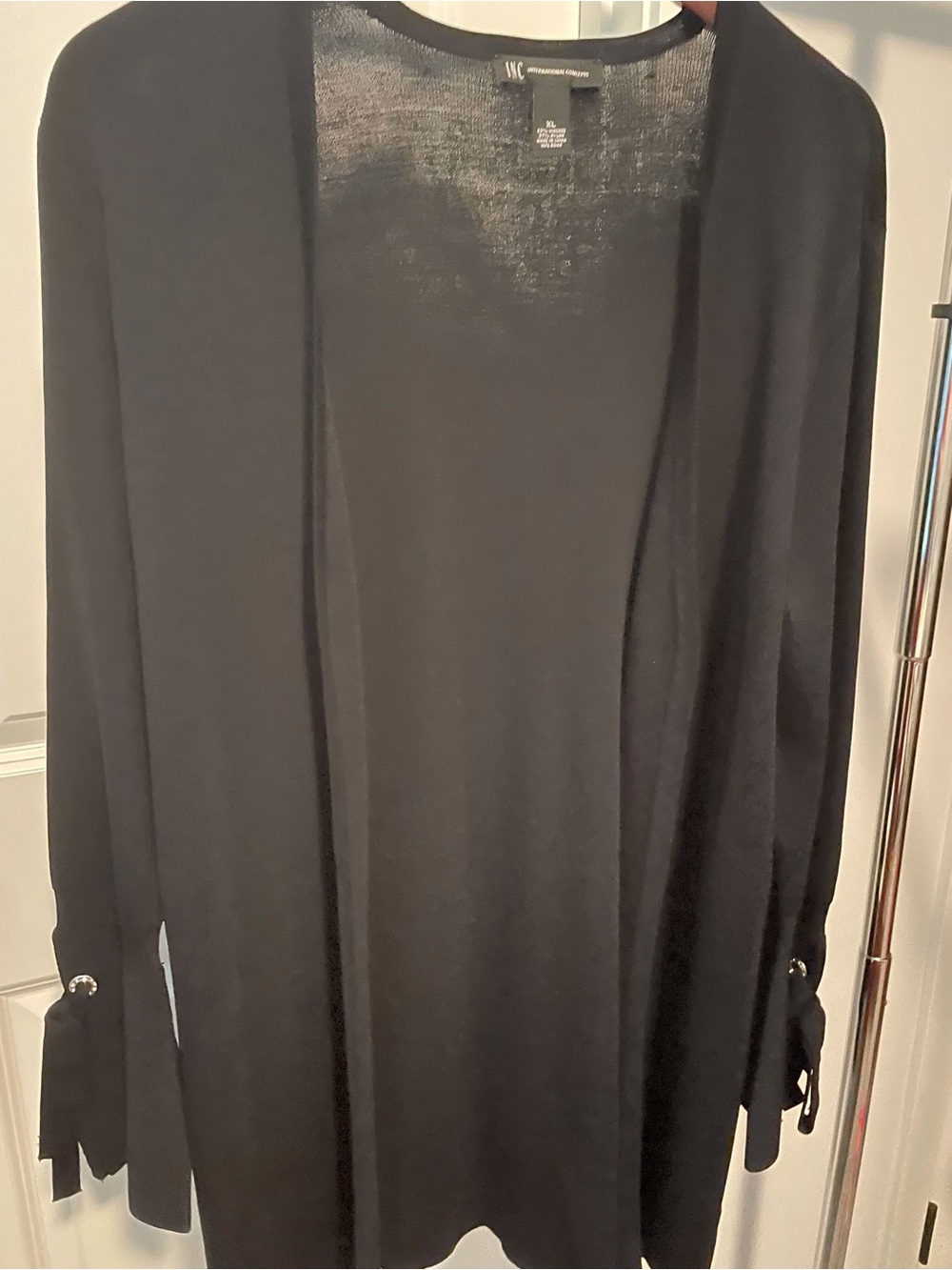INC International Concepts Black Cardigan - Lightweight Knit